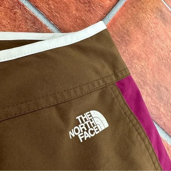 The North Face Women's Brown and Purple Shorts - Picture 2 of 7